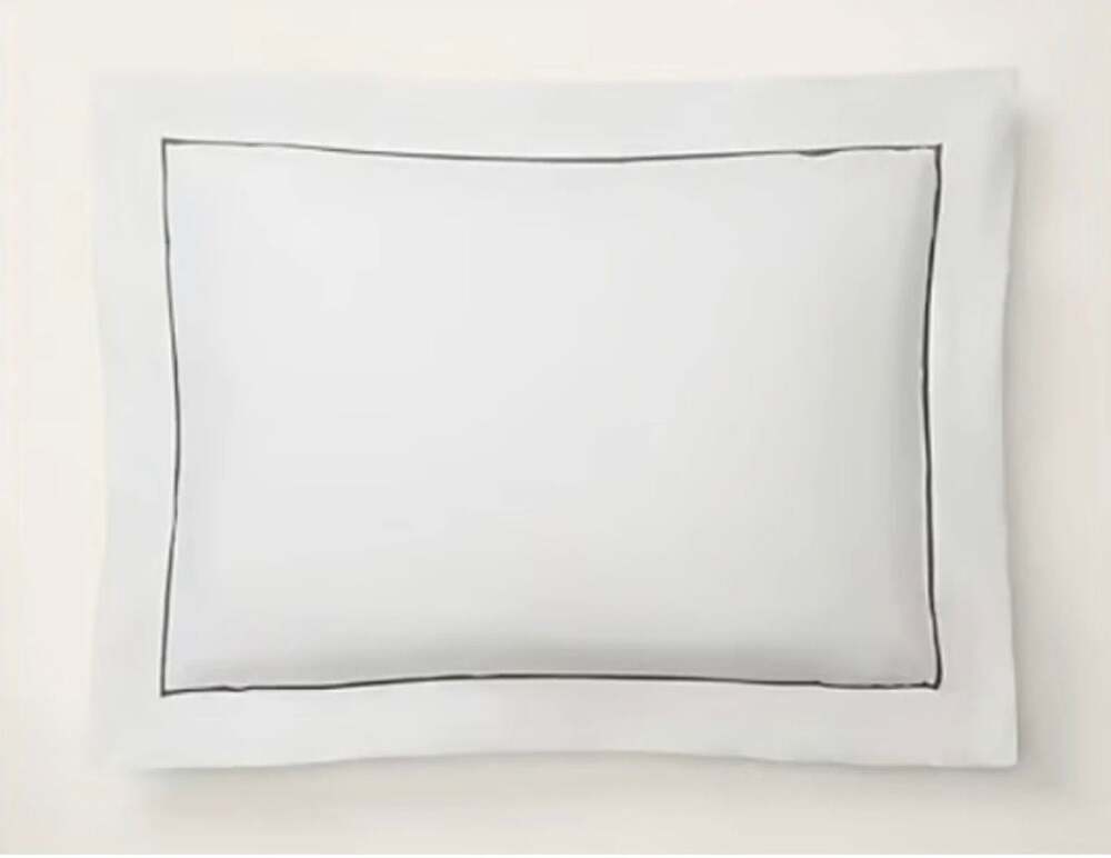 Ralph Lauren Organic Cotton Palmer Percale Standard Pillow Sham Loft Gray NEW